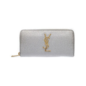 SAINT LAURENT Paris Monogram Full Zip Wallet Round Zipper Long